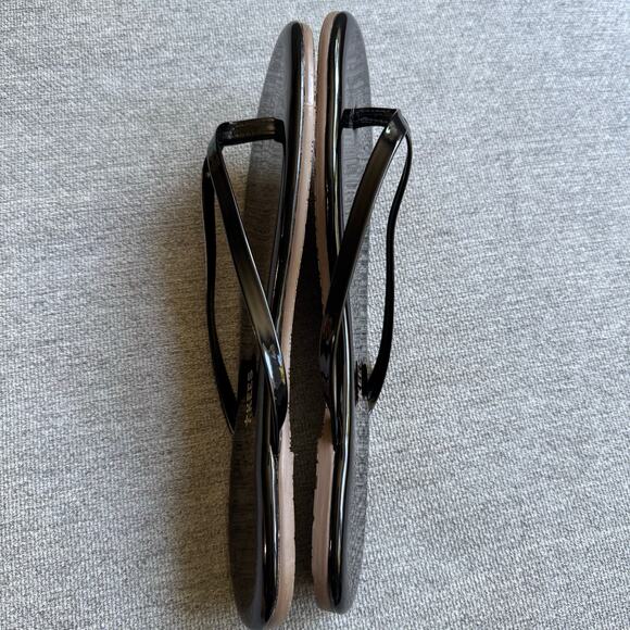 TKEES Glosses Flip Flop Black Classic Beach Vacation Minimalist Women's 8 - Picture 6 of 9